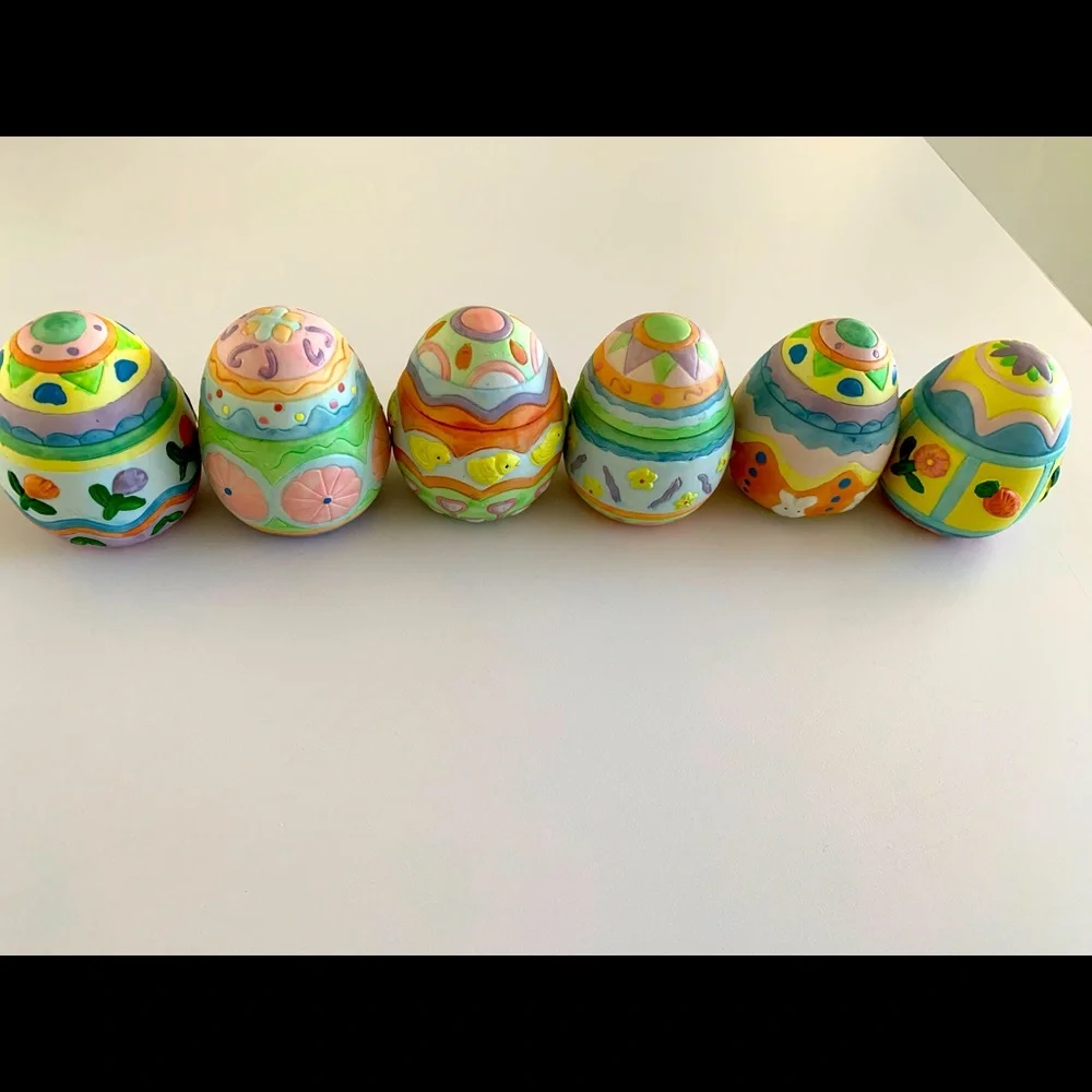 Ceramic Easter Egg Candles NWT - Picture 1 of 9